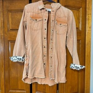 Women's Peachy Jacket with Cow Print Accents